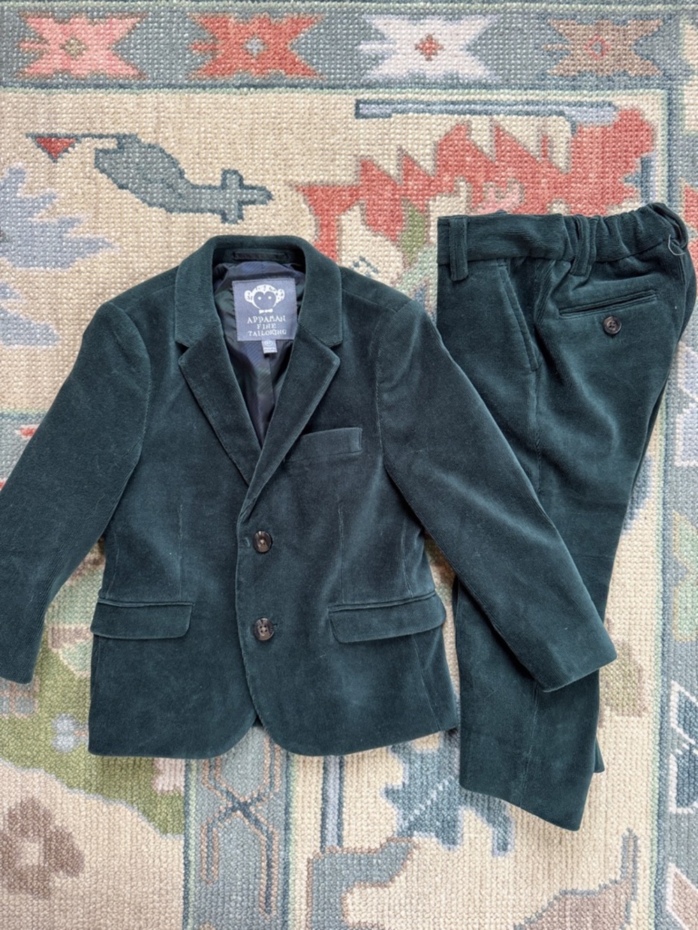 Appaman Dark Green Corduroy Blazer & Pants